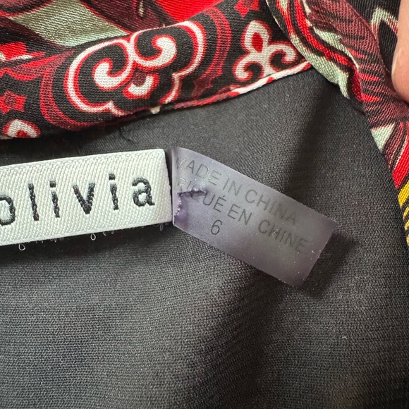 Alice + Olivia Printed Tie-Neck Blouse – Size 6 - Picture 3 of 5